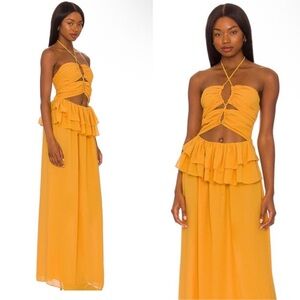 LPA LIA MAXI DRESS IN MUSTARD